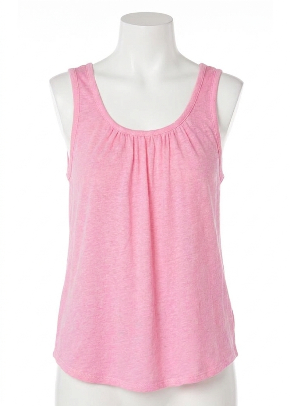 NEW BOBI shirred tank top in bright pink